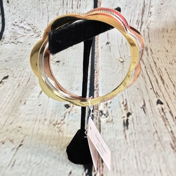 🎉HP🎉 3PC Kate Spade Slender Scallop Bangle Set - Picture 7 of 7